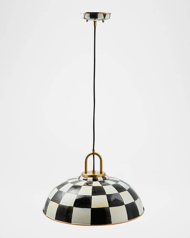 Courtly Check 18" Dome Pendant Lamp